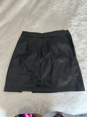 Shein Leather Skirt Black thumbnail 2