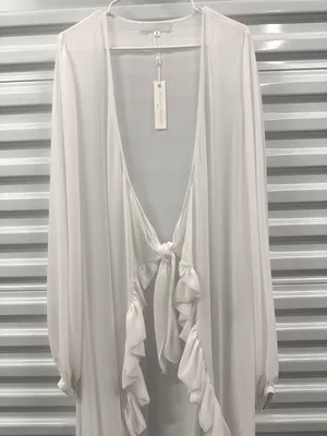 Caroline Constas Charlize Coverup White Womens Size Medium thumbnail 6