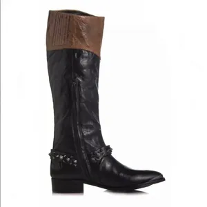 Sam‎ Edelman Park Knee High Leather Boots in Black Saddle Size 6.5 thumbnail 2