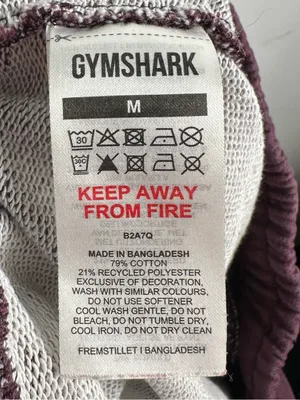 Gymshark Rest Day Sweats Joggers Medium Deep Plum Marl‎ Purple Sweatpants thumbnail 8