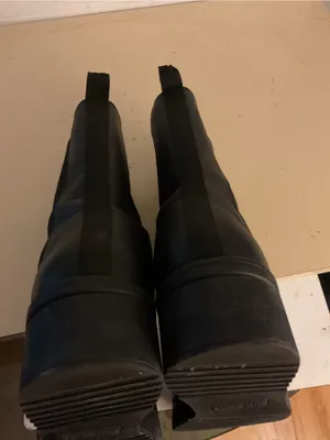 Steve Madden women Black leather platform Chelsea Boots US 10 thumbnail 4