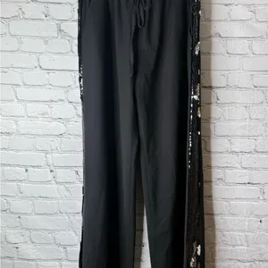 Milly Black Sequin women’s pants size medium thumbnail 2