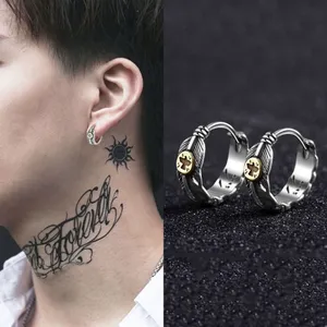 925 Silver Plated Feather Hoop Earrings for Men Women,Silver Hoop Earrings thumbnail 4