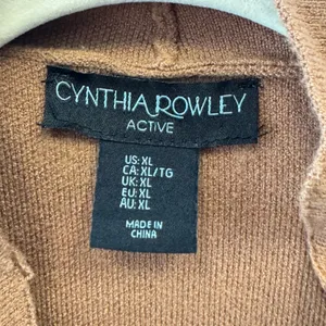 Cynthia Rowley Active Womens XL Camel Brown Asymmetric Zip Front Cardigan Jacket thumbnail 6