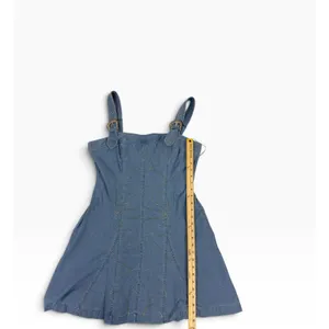 Beivy Women L Blue Denim Overall Jumper Mini Dress thumbnail 10