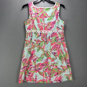 Lilly Pulitzer Dress Size 14 Rosie In The Vias Lace Detail Square Neck Shift thumbnail 3