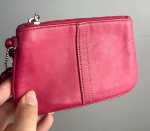 Coach Coral Red Leather 6”x4” wristlet thumbnail 3