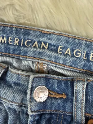 American Eagle Highest Rise 90s Flare Jeans Size 4 Distressed Light Wash thumbnail 3