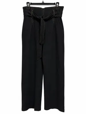 Maeve Anthropologie Irina Relaxed Ponte Black Wide Leg Pants Size 8 thumbnail 4