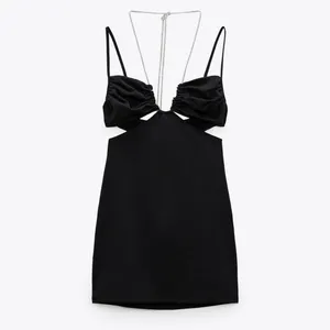 ZARA Cut Out Rhinestone Dress thumbnail 2