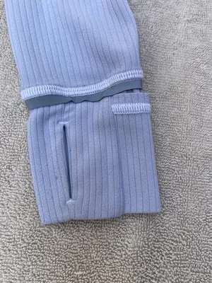 Lululemon It’s Rulu Cropped Half-Zip Long Sleeve Top gray yoga Pilates running 4 thumbnail 6