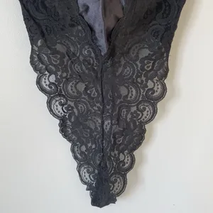 Vintage Victoria's Secret Lingerie One Piece Black Lace Underwire Bra Womens 36C thumbnail 5