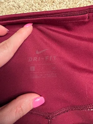 Nike Dri-FIT High‎ Rise Leggings Burgundy Wine Athletic Workout Pants Size Small thumbnail 3