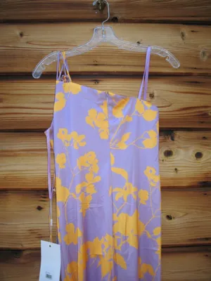 NWT Mac Duggal 68771 Orchid Floral Printed One Shoulder Maxi Dress S thumbnail 11