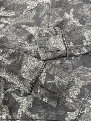 Lululemon Outrun the Elements 1/2 Zip Pullover Long Sleeve Top Blue Black Camo thumbnail 9