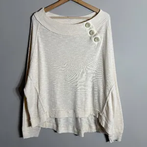 Free People We the Free Don't Forget Me Top Womens Medium Ivory Long Sleeve Boho thumbnail 8