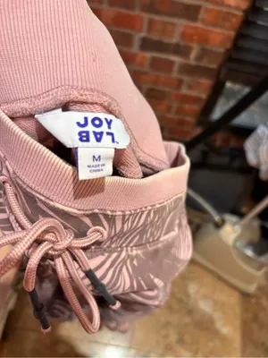 Joylab womens pink palms high waist jogger cropped sweatpants pink M thumbnail 6