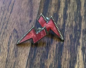 Pink Lightning Bolt Earrings Boutique thumbnail 1
