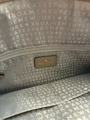 Kate Spade Larchmont Avenue Logo Penny Tote Bag Leather Purse Cityscape Taupe thumbnail 6