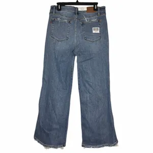 NWT Judy Blue Retro Wide Leg High‎ Waist Raw Hem Jeans size 15 / 32 thumbnail 2