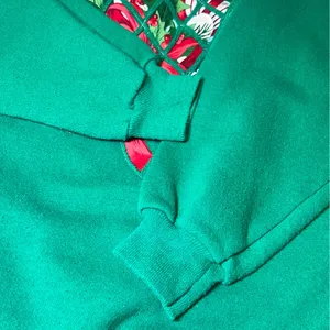 Hanes Vintage 90s‎ Christmas Sweatshirt Womens Large Green Crew Neck Motif Retro thumbnail 5