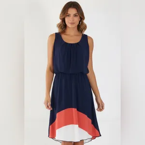 Enfocus Studio Blue and White Sleeveless Sundress Size 12 thumbnail 10