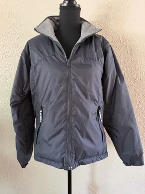 🩵 Columbia Reversible Core Interchange Jacket 🩶 ~ Medium blue/gray thumbnail 2