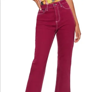 Topshop MOTO Cassis Purple High Rise Straight Leg Flare Jeans Size 28 NWT thumbnail 2