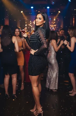 Mesh Party Black nwot bodycon sparkle bling dress thumbnail 3