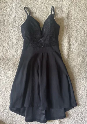 Black Mini Flowy Dress thumbnail 1