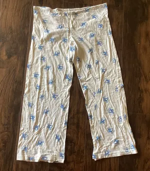 Wide Leg Pajama Pants White thumbnail 1