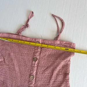 Jumpsuit Sz‎ L Smocked Stretch Pink Pull On Wide Leg High Rise Tank Cisono thumbnail 9