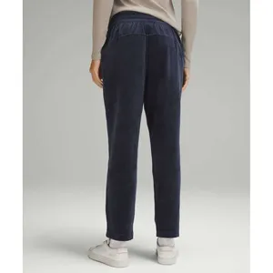 Lululemon‎ Scuba Mid-Rise Wide-Leg Pant 7/8 Length *Velvet Cord True Navy Size 6 thumbnail 3