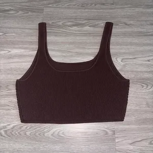 Aritzia Babaton Dark Brown Ribbed Tank Top  thumbnail 3