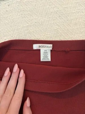 Bozzolo Dark Red Tube Top thumbnail 3