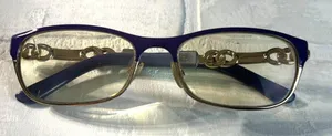 JIMMY‎ CHOO Eyeglasses Frames Violet 53 16 135 78-8T2 Rectangle Made in Italy thumbnail 1