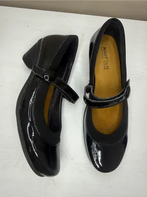 Naot Women's Trendy Patent Leather Shoes 40 US 9 Strappy Black Heels Mary Jane thumbnail 3
