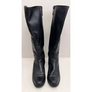 Blondo Black Leather‎ Waterproof Knee High Riding Boots Size 6M Buckle Detail thumbnail 4