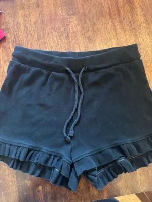 Black ZARA Ruffle Shorts thumbnail 1