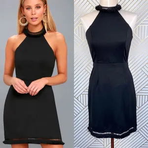 Lulu's Skyline‎ Views Black Bodycon Halter Dress thumbnail 2