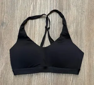 Lululemon Black Adjustable Racerback Sports Bra Mesh‎ Panel 32C thumbnail 1