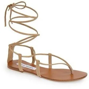 Steve Madden Lace Up Gladiator Tan Sandals thumbnail 1