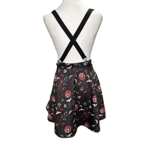 Emily The Strange NWT‎ Black O-Ring Suspender Zipper Skirt Large Goth thumbnail 4