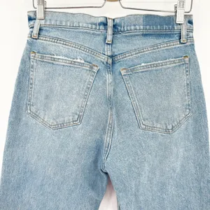 Abercrombie & Fitch The 90s Straight Ultra High Rise Distressed Ripped Jeans‎ 29 thumbnail 7