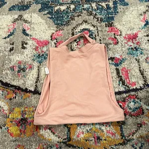 Frankie's Bikinis HANALEI RIBBED BIKINI REVERSIBLE BABY PINK TOP M thumbnail 6