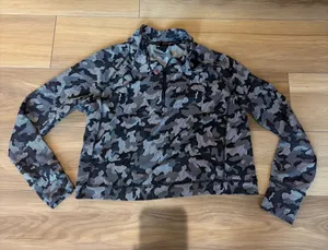 Spyder Gray Camo Quarter Zip thumbnail 1