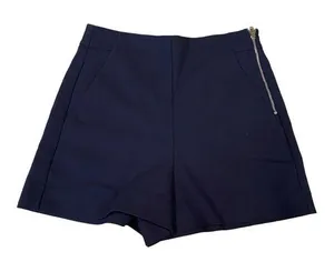 Abercrombie & Fitch‎ Woman’s Navy Side Zip High Waisted Shorts Size 0 Pockets thumbnail 1