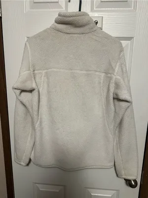 Patagonia Cream Teddy Fleece Pullover with Tan Chest Trim thumbnail 5