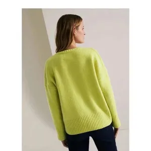 Favorite Daughter The William Sweater Citron Green V-Neck Wool Cashmere M EUC‎ thumbnail 3