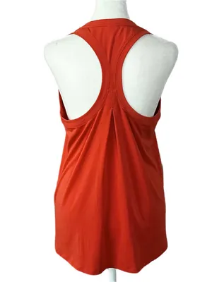 Athleta Ease In Tank Workout Racerback Relaxed Fit Tank Top Orange Size Small thumbnail 4